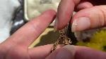Victorian 9ct Gold 20cms Long Albertina Watch Chain/bracelet & Puffy Heart Charm